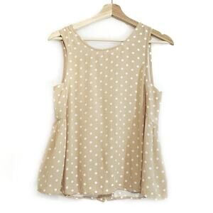 Elodie | Polka-dot Button Back Flowy Sleeveless Top